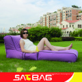 Outdoor foldable lounge and chair bean bag in garden